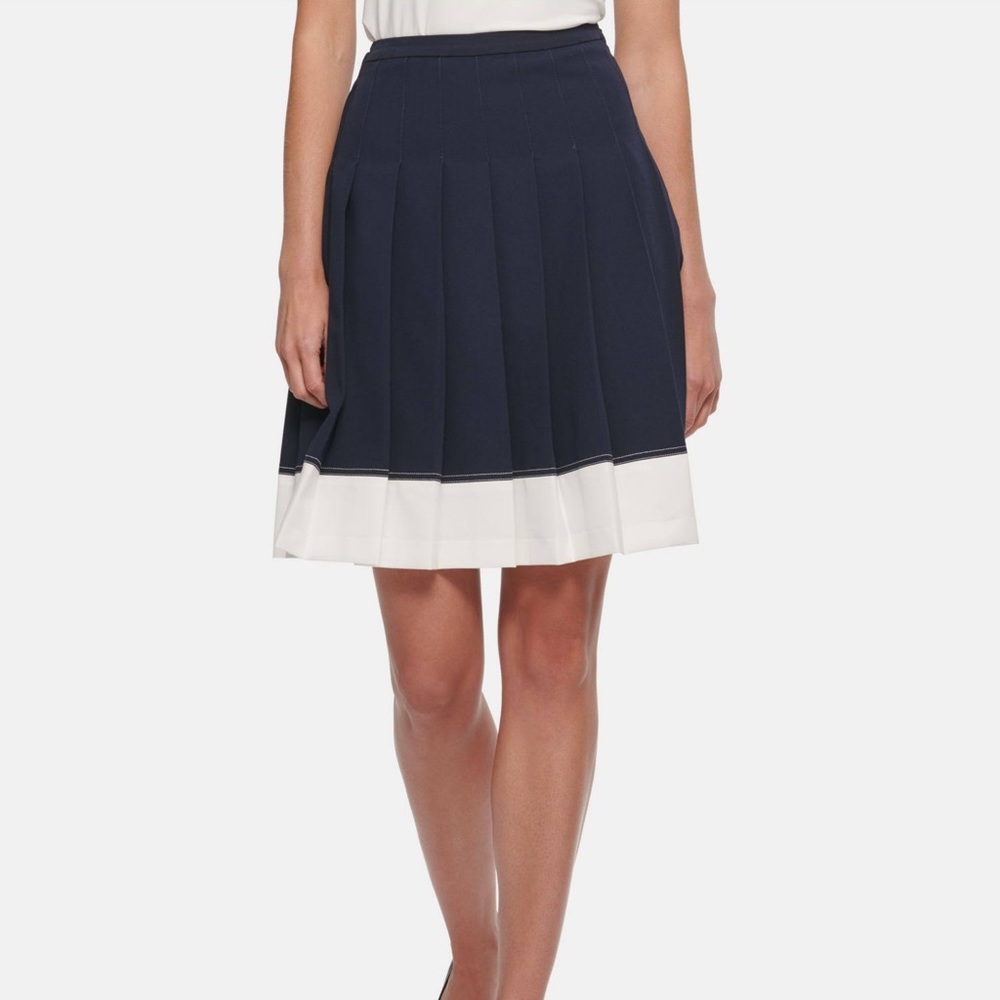 SOLD Tommy Hilfiger Pleated Colorblocked Skirt